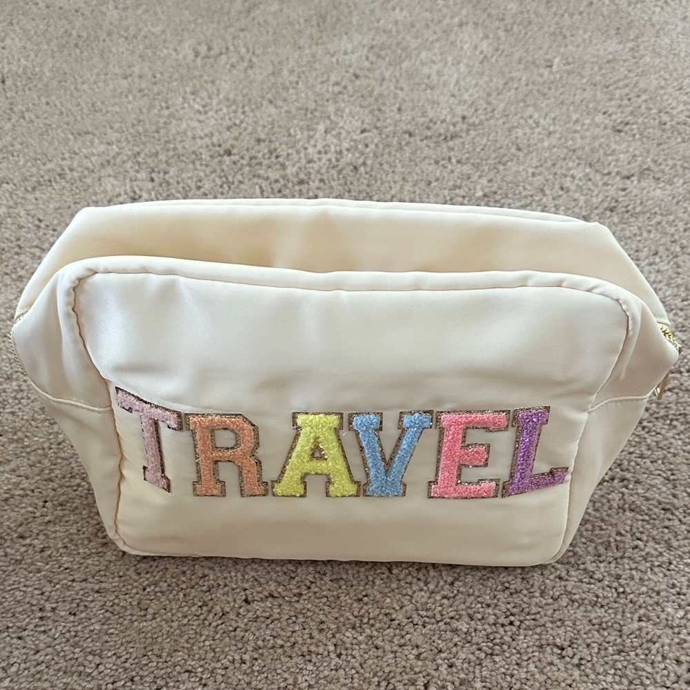 Cream Travel Cosmetic Bag